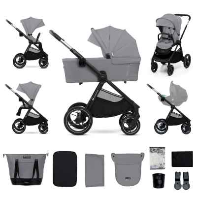 Комбинирана бебешка количка 2 в 1 KinderKraft Nea 2.0, Platinium grey