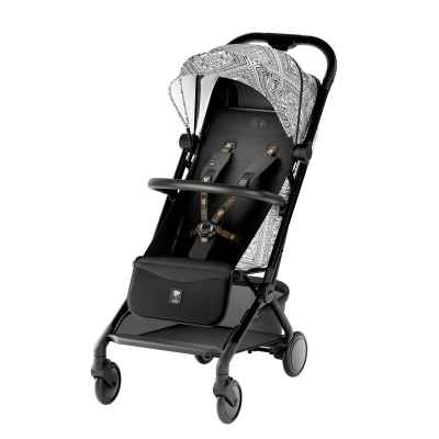 Лятна бебешка количка KinderKraft Pilot 2, BIZUU Lunar Black