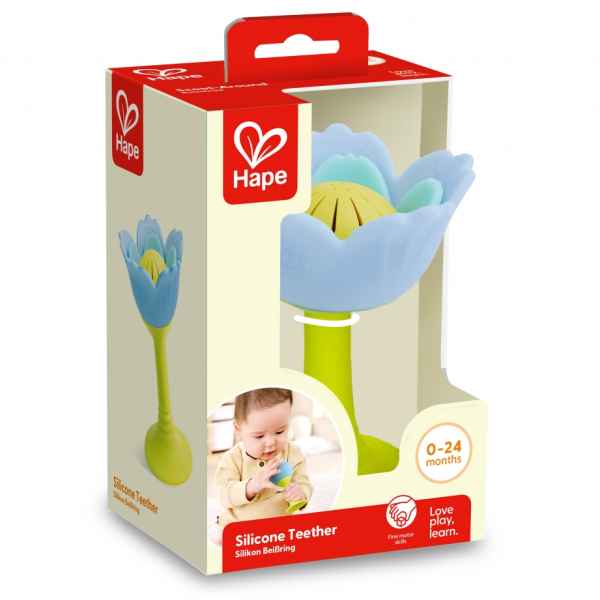 Дрънкалка и гризалка за зъби Hape, Синьо цвете-QWMfr.jpeg