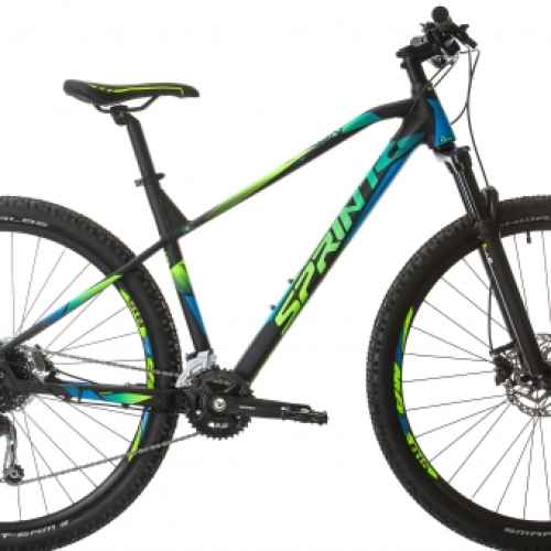 Велосипед Sprint Apolon 29, черен/ син/ зелен