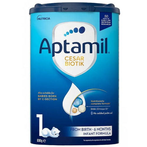 Преходно мляко за кърмачета Aptamil Cesar Biotik 1, 0-6 м 800 гр.