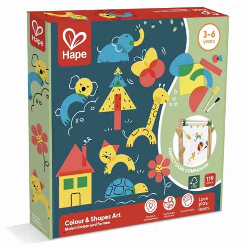 Комплект пластмасови, цветове и форми Hape, 179 части