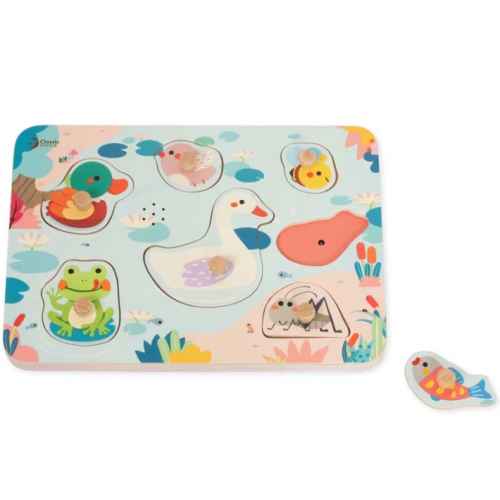 Интерактивен пъзел Езерото Classic World, 8 дървени части