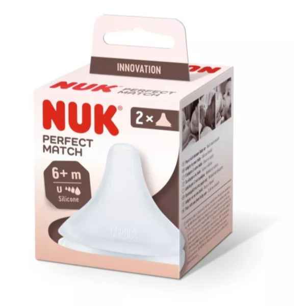 NUK Perfect Match биберон за храна силикон U 6+, 2бр.-R3qFC.jpeg