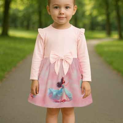 Детска рокля Мариела, светлорозов