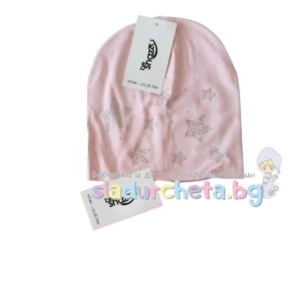 Детска шапка Be Snazzy, Светлорозова на звезди-R9LT0.jpeg