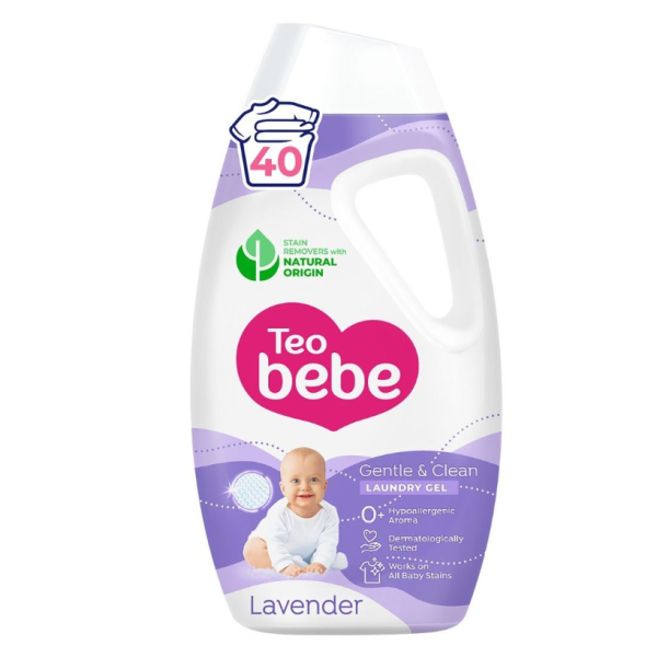 Гел за пране Тео Бебе Gentle & Clean, Лавандула 1.8 л-RCN4t.png