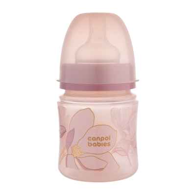 Шише антиколик с широко гърло Canpol-Babies Easy Start GOLD, розов 120 мл