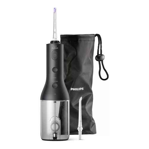 Зъбен душ Philips Sonicare Cordless Power Flosser 3000, с 2 накрайника и калъф за съхранение