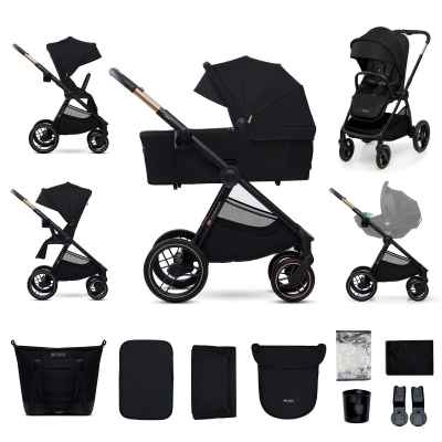 Комбинирана бебешка количка 4в1 KinderKraft Nea 2.0, Midnight black