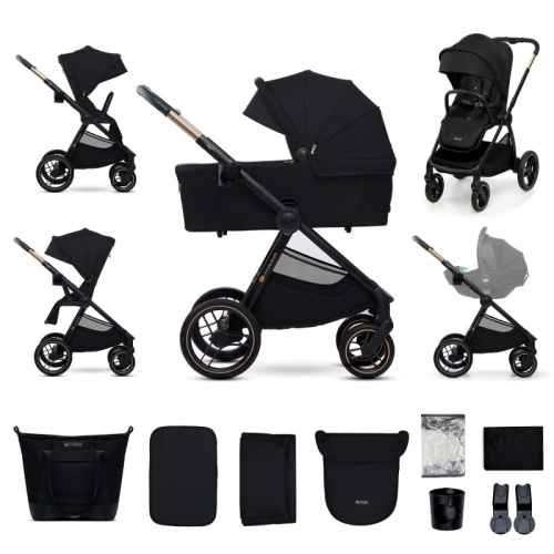 Комбинирана бебешка количка 4в1 KinderKraft Nea 2.0, Midnight black