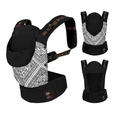 Ергономична раница Kinderkraft Huggy Bizuu, lunar black