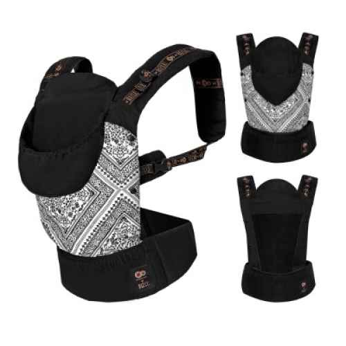 Ергономична раница Kinderkraft Huggy Bizuu, lunar black