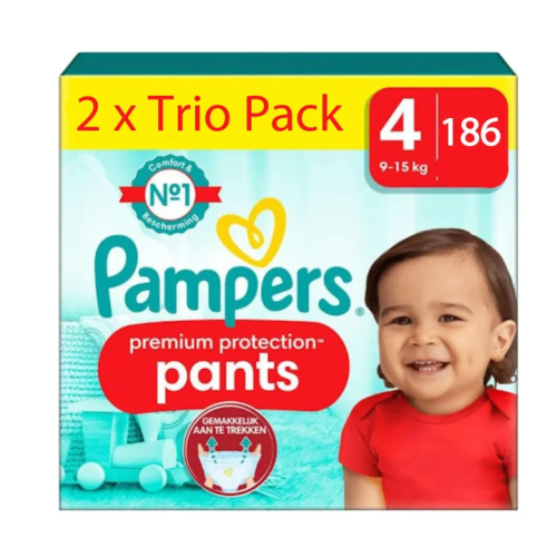 Гащички за еднократна употреба Pampers Premium Protection 4, 9-15 кг 186 бр.