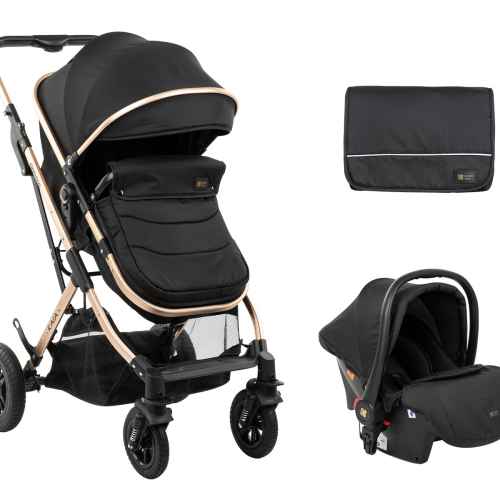 Комбинирана количка Kikka Boo 3в1 с трансф.седалка Kaia, Black