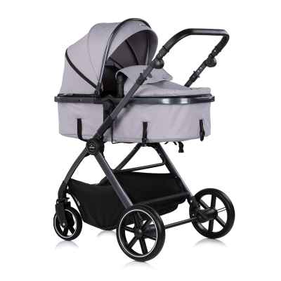 Комбинирана бебешка количка 3в1 Chipolino Pearl, платина