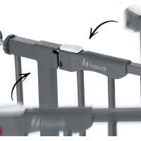 Предпазна преграда за бебе Hauck Clear Step Autoclose 2 + удължител 9 см, White-SsHP5.jpeg