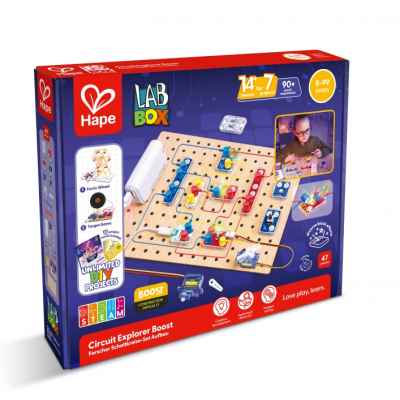 Образователен комплект Hape, LabBox, Изследване на вериги, 47 части