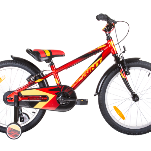 Детски велосипед Sprint Casper 18, червено с черно и оранжево