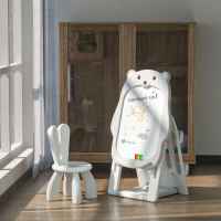 Детски комплект от дъска за рисуване 2 в 1 и стол Feelkids, Сиво мече-TlVZU.jpeg