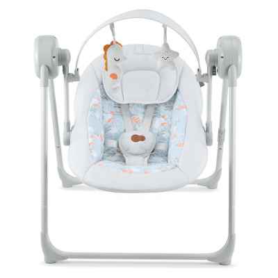 Бебешка люлка-шезлонг KinderKraft Swingee, сива