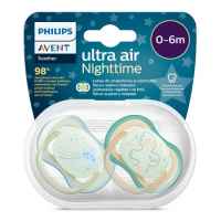 Комплект 2 бр. светещи в тъмното ортодонтични залъгалки Philips Avent Ultra Air Night 0-6м с декорация Звезда и Сова, в кутия за стерилизиране и пренасяне-Tq1oi.jpeg