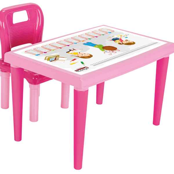 Маса с един стол Pilsan Modern, розов-U54gO.jpg