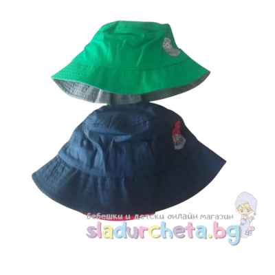 Детска шапка YoClub, зелен/тъмносин