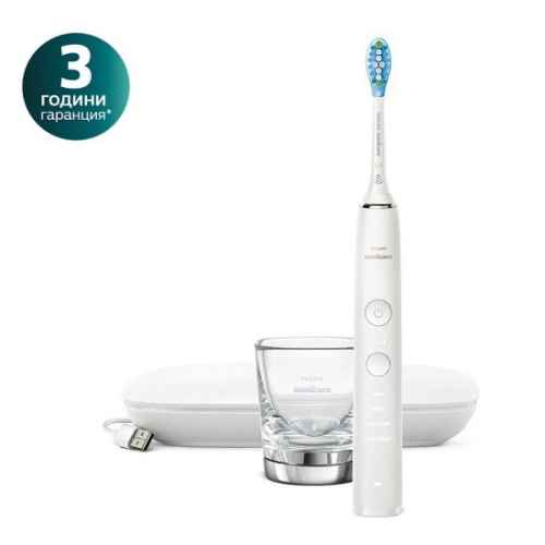 Звукочестотна четка за зъби Philips Sonicare Diamond Clean, серия 9000, бяла