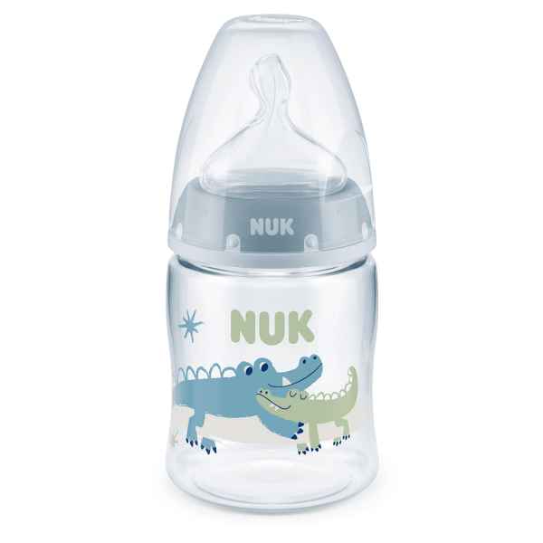 Шише Nuk First Choice 150 мл. силиконов биберон 0-6м, синьо-UNSpa.jpeg