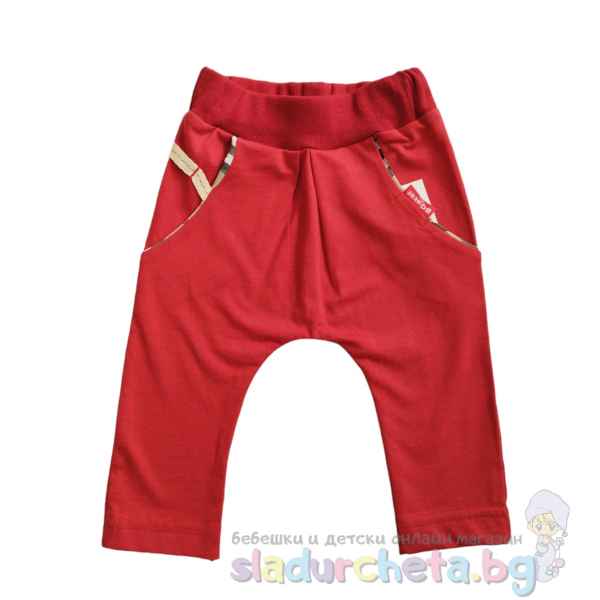 Бебешки панталон Bgbebe, червен-URd71.jpeg