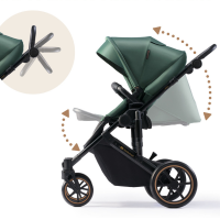 Бебешка комбинирана количка 2в1 Kinderkraft Prime 2, Dark green-UUB02.png