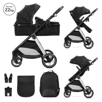 Комбинирана бебешка количка 3в1 Lorelli Aspen, Black