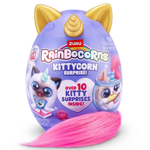 Мини яйце изненада Zuru Rainbocorns Kittycorrn, с розова опашка