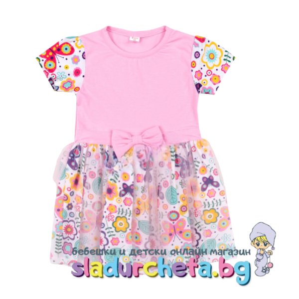 Детска рокля Светли, розова с цветен десен-UkpYy.png