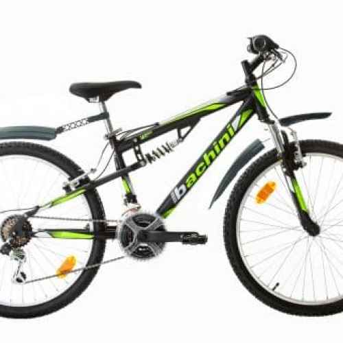 Детски велосипед Bachini Speed FSP 24, черен/ зелен
