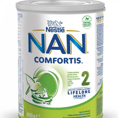 Бебешко адаптирано мляко Nestle NAN Comfortis 2, 6м+ 800 гр.