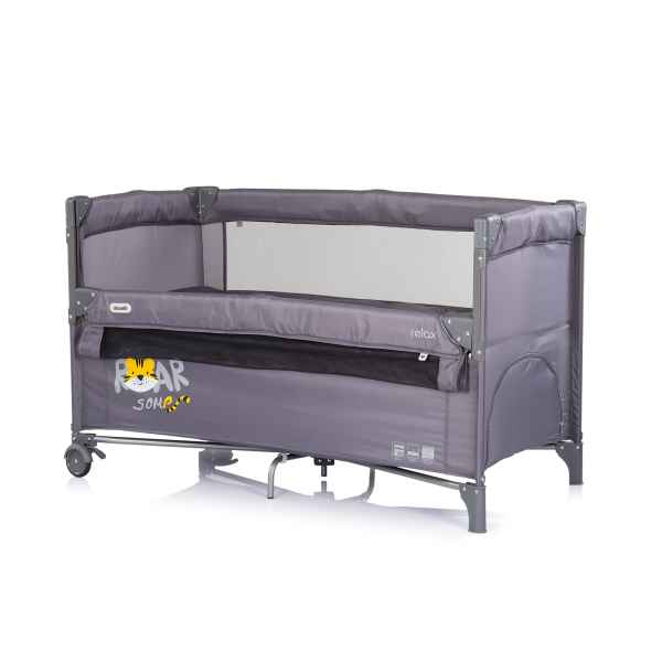 Бебешка кошара с падаща страна Chipolino Релакс Тигърче, тъмносива-V2xSX.jpeg