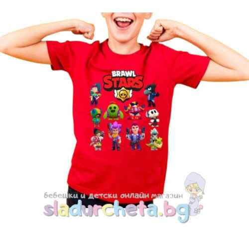 Детска тениска Светли, червена