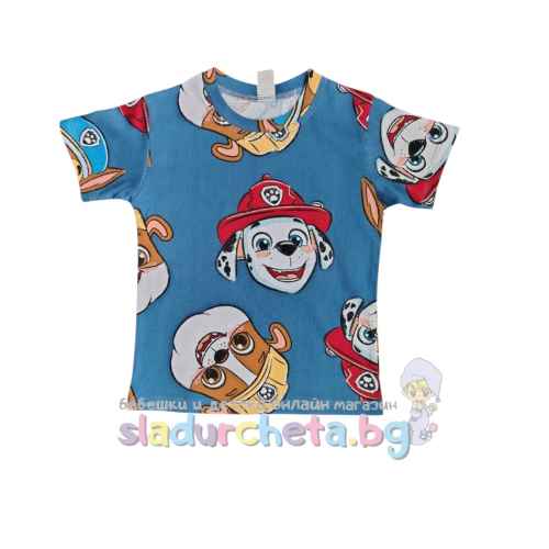 Детска тениска Светли, синя