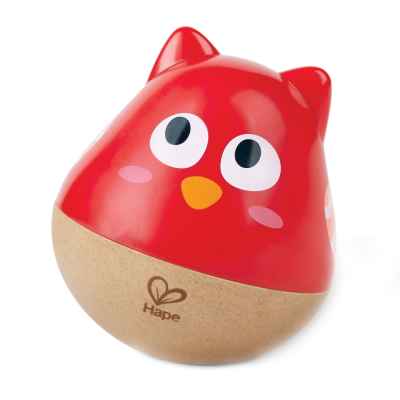 Музикална играчка Hape, Бухал, Червен