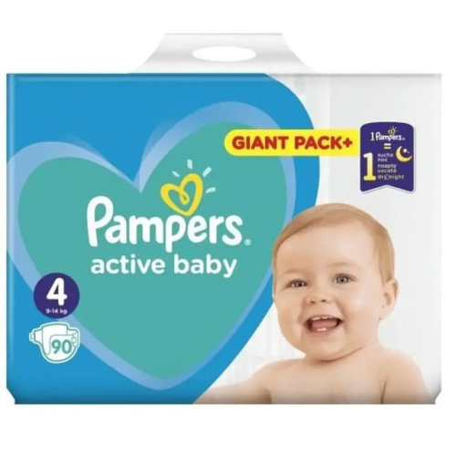 Еднократни пелени Pampers GPP 4, 9-14 кг 90 бр.