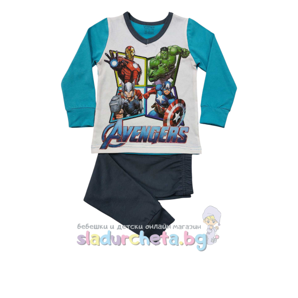 Детска пижама Венера, Avengers бял/син-VrM7x.png
