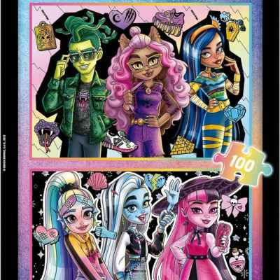 Пъзел Educa, Monster High 2 в 1, 2 х 100 части