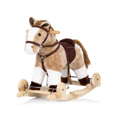 Конче-люлка със звук и колела Chipolino, бежово