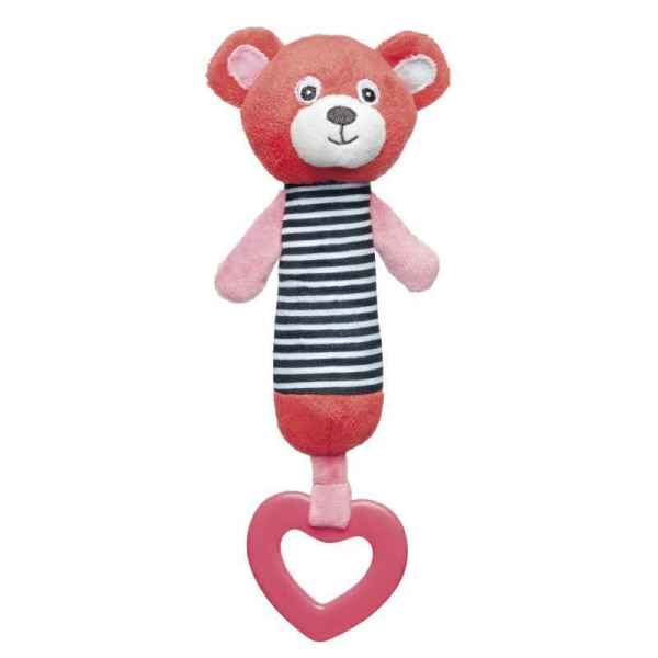Мека играчка с дрънкалка 0м+ Canpol Bears, корал-WpRuC.jpg