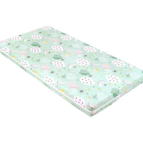 Детски матрак Kikka Boo Fantasia Plus Clouds Mint, 60x120x6см