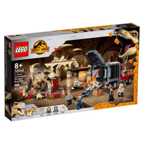 Конструктор LEGO Jurassic World Бягство на Т-Рекс и Атросираптор