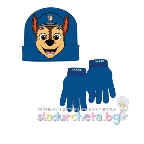 Детска шапка и ръкавици Criss, сини