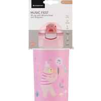 Чаша със силиконовa сламка и каишка Kikka Boo Music Fest, Pink 450мл-X2gAR.jpeg